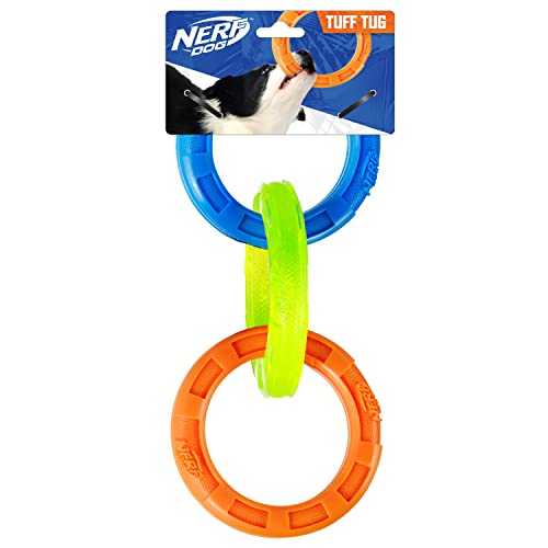 29,2 cm 3-Ring-TPR-Zerrer, Blau, Grün und Orange von Nerf Dog