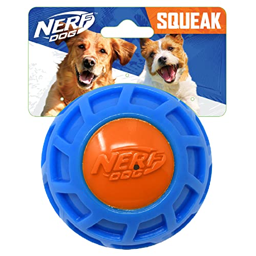 Nerf Dog Exo-Quietschball, TPR, 10,2 cm, Blau/Orange von Nerf Dog