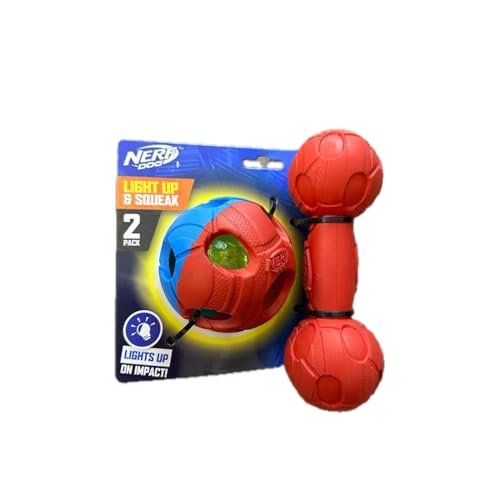 Nerf Dog Leuchtende und quietschende Knochen und Ball, 2 Stück von Nerf Dog