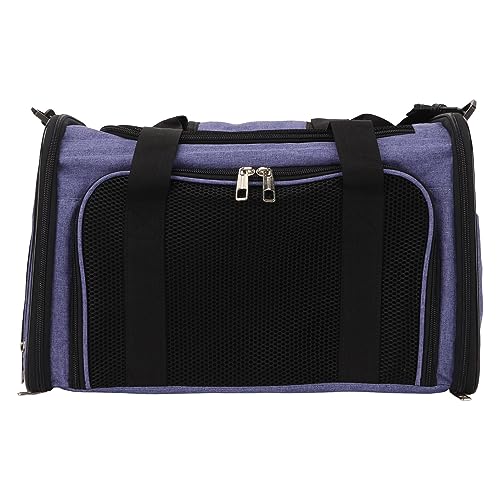 NestNiche Katzentransportbox, tragbare Haustier-Reisehandtasche, von der Fluggesellschaft zugelassene Haustiertasche mit atmungsaktivem Netzfenster, Faltbare Katzen-Reisetasche (Purple) von NestNiche