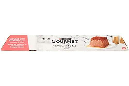 Purina Gourmet Revelations Mousse für Katzen mit Lachs und Wasserfall von Sauce, Multipack 4 x 57 g von Nestlè Purina