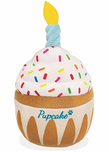 Nestpark Hundespielzeug zum Geburtstag, Welpe, Kuchen, Cupcake, Plüsch, Quietsch- und Knistergeschenk von Nestpark