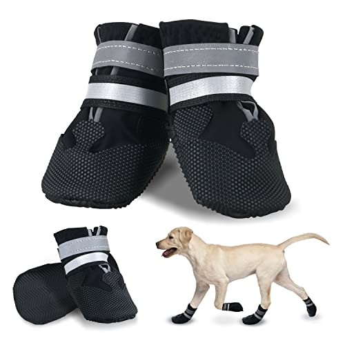 NeuWee Hundeschuhe Pfotenschutz (Schwarz, S) von NeuWee