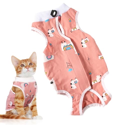 Cat Recovery Onesie - Atmungsaktives Spay Bauchkätzchen Recovery -Hemd, Eng -fit -Kätzchen -Heilungsbodys | Kragen Alternative Kätzchen -Strampler, Bequemes Kätzchenhemd Nach Spay Für Heimzentümen Zu von NevPuose