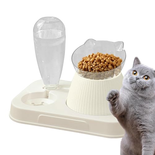 NevPuose Haustiernahrungsschalen für Katzen, Katzenschalen für Innenkatzen | Multifunktionaler automatischer Feeder -Wasserspender - Small Dog Bowls Anti-Tip-Automatikspender für von NevPuose