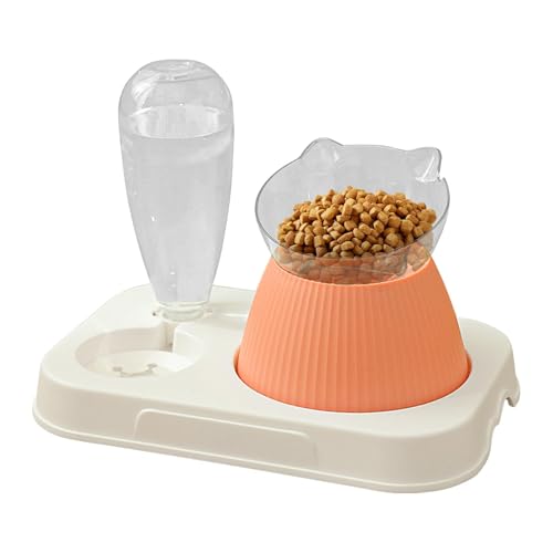 NevPuose Katzen -Fütterungsschalen, Tierfutterschalen für Katzen - Multifunktionaler automatischer Feeder -Wasserspender - Small Dog Bowls Anti-Tip-Automatikspender für Haustierpuppenkätzchen von NevPuose