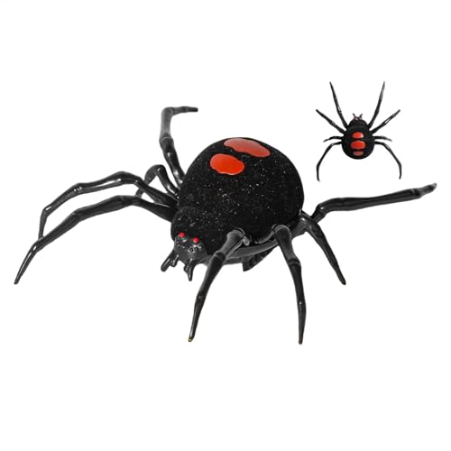 NevPuose Kriechende Schwarze Spinne, Streich gefälschter Spinne | Walking Toy Black Spider Simulation Tier | Innenlange gelangweilte Katzenbegleiter Erwachsene und Kinder Knebel -Witzlösung für von NevPuose