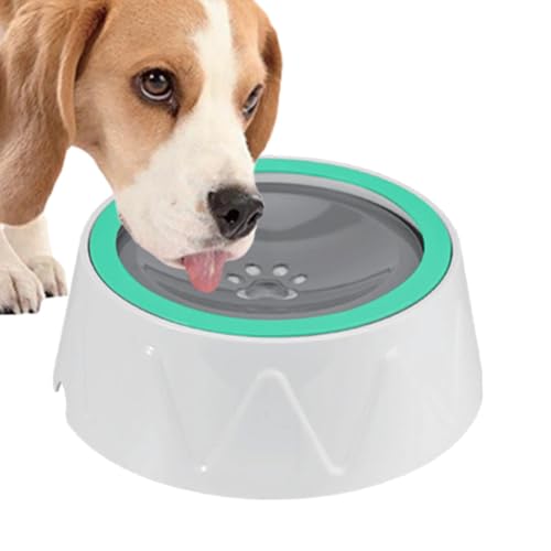 NevPuose Langsame Tropfwasserschale, Haustier -Schwimmwasserspender, 1,5L Pet Slow Feeder, Kein Verschütten ohne Tropfen Pet Floating Bowl, große Kapazitätsnäher für langsames Trinken von NevPuose