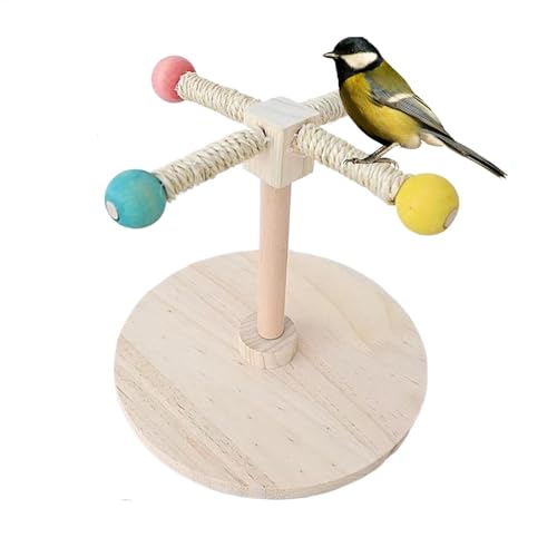 NevPuose Tabletop Bird Barch, Bird Barch Stand Tabletop | Pfotenschleifpol für Vögel | Seilenanreicherungszweig für Papageienbrüftung, Lovebirds Kletterstangen von NevPuose