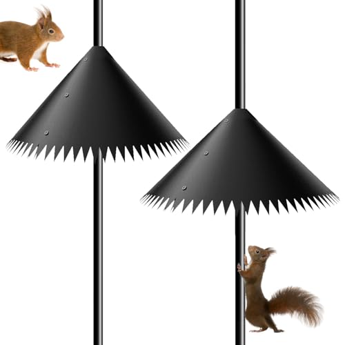 NevPuose Vogelhaus Guard Eichhörnchen, Eichhörnchen -Schalldämpfer für Shepherd Hook Pole, Rotatable Eichhörnchenschild außerhalb, Kleines Haustierzubehör, Waschbecken, von NevPuose