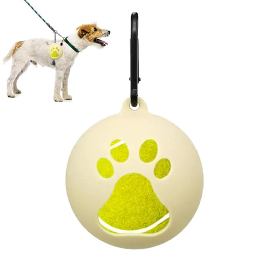 Tenniskugelhalter Hund - Hundeballhalter, -Hundetrainingsausrüstung | Tennisballhalter für Hund, Spielzeugballhalter, Freisprech-Leinenbefestigung, tragbares Haustierspielzeug für Hund und Wel von NevPuose