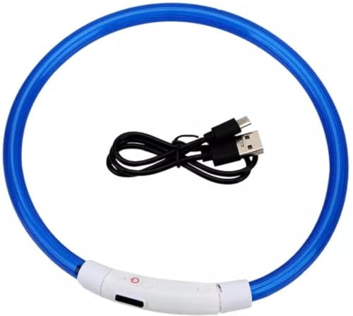 Luminöser Hund - USB wiederaufladbar - Blau - 70 cm - Hundelampenkragen - LED -Kragenhund - Hundeleuchtung von New Age Devi