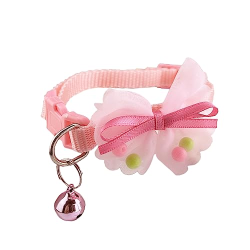 Newtensina Bead Bowtie Katzenhalsband mit Glöckchen, Rosa von Newtensina