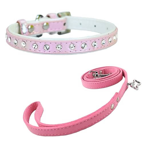 Newtensina Mode Hundehalsband Welpenhalsband mit Diamante für kleine Hunde (0069) von Newtensina