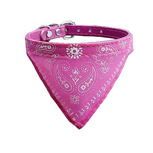 Newtensina Mode Hundebandana Halsband HundeHalsband Junge Mittel Bandana Hündchen Bandana mit Halsband für Hunde - ROSEO - S von Newtensina