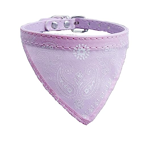 Newtensina Mode Hundebandana Halsband HundeHalsband Junge Mittel Bandana Hündchen Bandana mit Halsband für Hunde - Pink - S von Newtensina