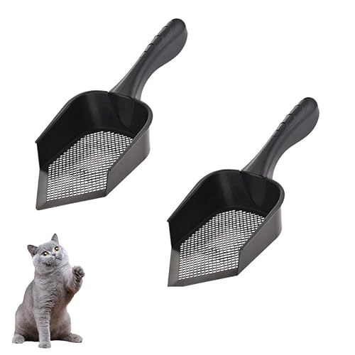 Nexoria Katzenstreuschaufel, Spitze Katzenstreuschaufel Katzenklo Schaufel Metall Haustierstreuschaufel Katzenschaufel Für Katzenklo Katzenstreuschaufel Schaufel Für Katzentoilette (2pcs) von Nexoria