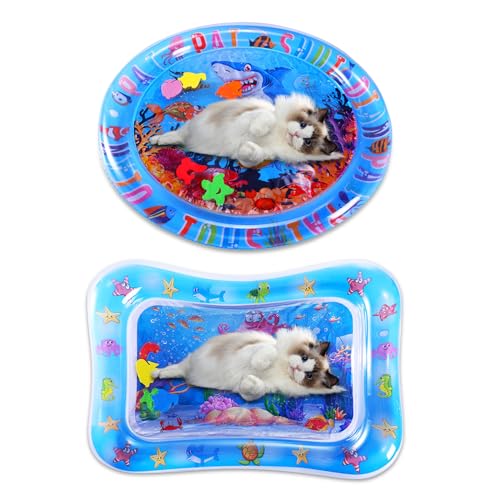 Sensorische Wassermatte für Katzen, Wasserspielmatte Katze Wassermatte Katze Wassersensorische Spielmatte Interaktives Katzenspielzeug Sensor Water Playmat Sommer Wasserspielmatte für Katzen (AB) von Nexoria