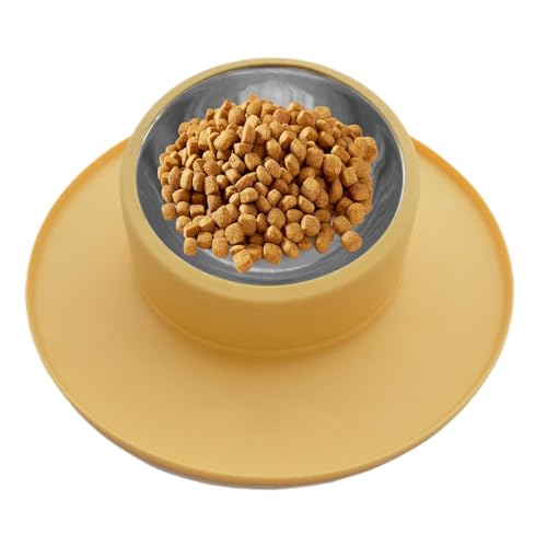 Chipless Pet Bowl, Chipless Pet Bowl, Leicht Zu Versorgen Hundefutterfuttermittel - Edelstahl Silikonhundschüssel Nicht -Schlupf -Haustier -Feeder -Getränkeschale Für Hunde Und Katzen von Nexusectar