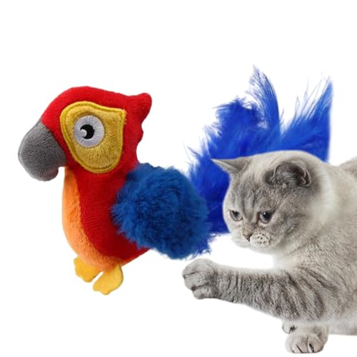 Nexusectar Chirping Bird Cat Toy, Plüschvogelspielzeug für Katzen - Simuliertes Plüschvogel -Haustierspielzeug | Innen im Freien Simulation Swing Animal Figur für einsame Katzen für das Studienraum, von Nexusectar