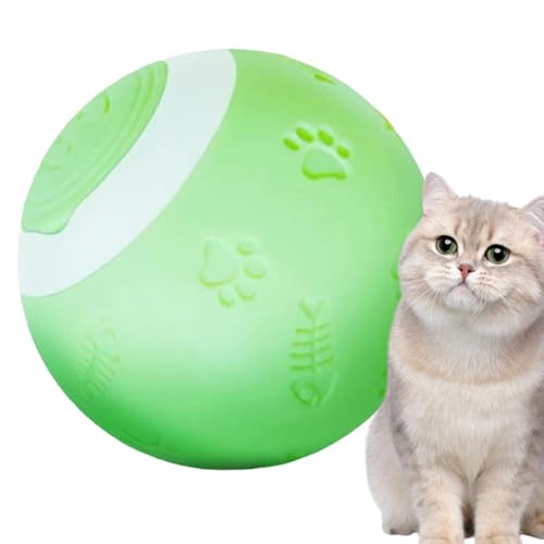 Nexusectar Interaktiver Katzenball, beweglicher Katzenball - Lustiger selbstdrehender Ball, intelligenter interaktiver Spielzeugball für Haustiere | USB-Aufladung, automatischer beweglicher Ball, von Nexusectar