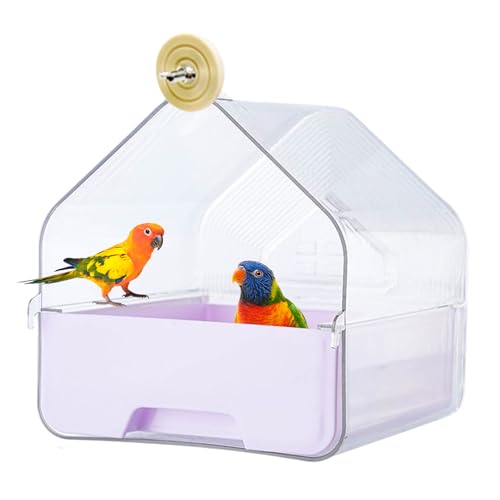 Nexusectar Vogelbad Box, Sittich Futterspender Käfigzubehör, Transparentes Vogelbad Für Wellensittiche Kanarienvögel Zebrafinken Nymphensittiche Nexusectar Vogelbad Box, Sittich Futterspender Käfigzubehör, Transparentes Vogelbad Für Wellensittiche Kanarienvögel Zebrafinken Nymphensittiche von Nexusectar