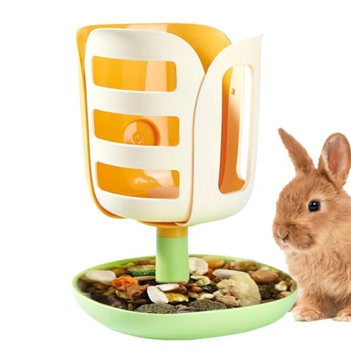 Nhujevkom Hay Feeder Kaninchen, Kaninchen Food Bowl | PP Blumenform Bunny Hay Rack mit Bodenschalen -Design - Bunny Accessoires, Food Bowl, Small Animal Feeding für das chinesische Neujahr, von Nhujevkom