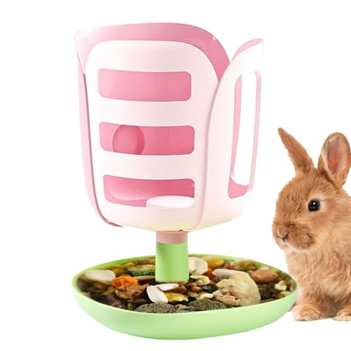 Nhujevkom Kaninchen -Lebensmittelspender, Hay Feeder - PP Blumenform Bunny Hay Rack mit Bodenschalen -Design,Bunny Accessoires, Food Bowl, Small Animal Feeding für das chinesische Neujahr, von Nhujevkom