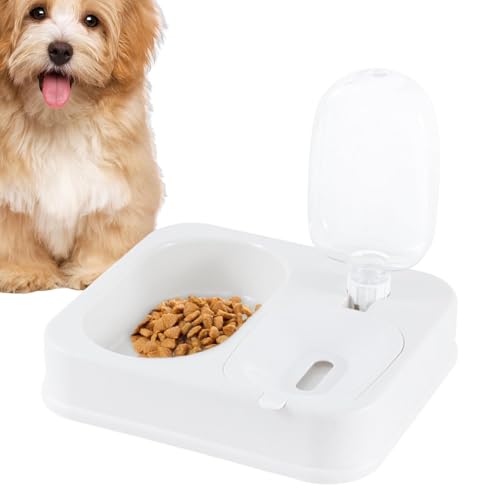 Nhujevkom Katzenfutter und Wasserspender Set - 2 in 1 Hundegewicht Wasser und Futternapf - Futterspender und Tränken Set, Haustier Futterstation für Katzen und kleine Hunde von Nhujevkom