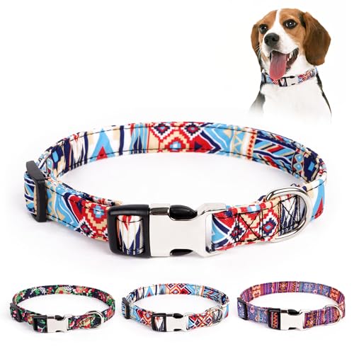 Hundehalsband, verstellbar, für Welpen, Haustiere, Halsband für kleine, mittelgroße und große Hunde mit Metall-Schnellverschluss-Schnalle von NiCoLa