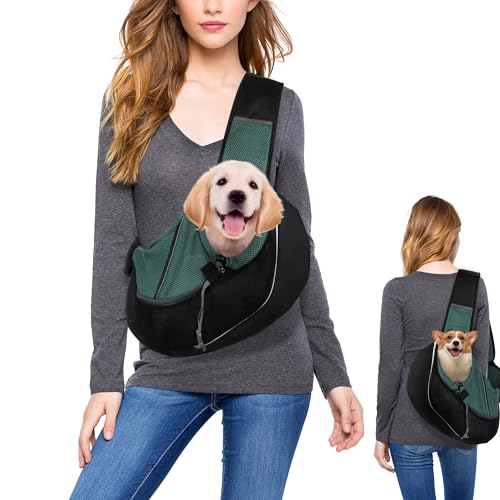 Puppy Sling Hundetragetasche, Welpentuch Hundetragetasche, freihändiges Tragetuch, Haustiertasche, für U-Bahn, Spaziergänge, Reisen, Outdoor von NiCoLa