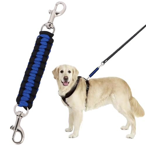 NiCola Hundehalsband-Sicherheitsclip, Sicherheitsgurt für Hundegeschirr, Backup Hundesicherheitsclips für Hundehalsband & Geschirrverbindung (Schwarz-Blau) von NiCola