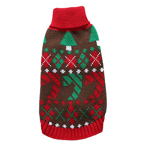 Nicfaky Hundepullover Weihnachtspullover Hund Strickwaren Pullover Kleidung Winter Warm Hundemantel Sweater Jacke Größe L von Nicfaky