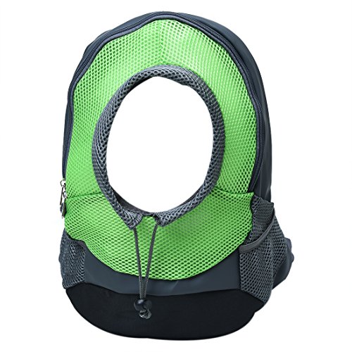 Nicfaky Neuer Haustier-Hundetrager-Schulter-Rucksack-Beutel Freienwandernder Camping-Spielraum-Halter Farbe: Gruent Groesse: S von Nicfaky