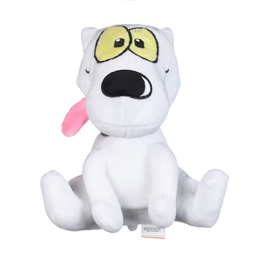 Nickelodeon Rocko's Modern Life Spunky Figure Plush Dog Toy | 9 Inch White Squeaky Dog Toy for All Dogs | Nickelodeon Medium Toys for Dogs, Squeak Dog Toy von Nickelodeon