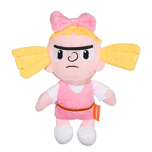 Nickelodeon for Pets Hey Arnold Helga Figur Plüsch Hundespielzeug | 22,9 cm weicher Stoff, mittelgroßes Hundespielzeug - Gelb und Rosa Plüsch Hundespielzeug für alle Hunde, 90er Jahre von Nickelodeon