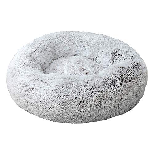 Nicole Knupfer Donut Rund Hunde Betten Katzen Plüsch Haustierbett Hundekissen Hundesofa Katzenbett Warm Weich Deluxes Schlafen Bett zum Katzen und Kleine Hunde Rutschfestes Waschbar (40,Grau2) von Nicole Knupfer