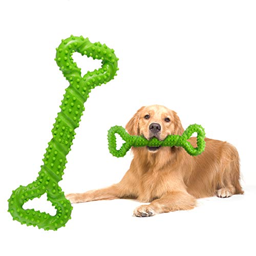 Nicoone Hundespielzeug, Kauspielzeug, 33 cm, langlebiges Kauspielzeug mit starkem Ziehen, konvexes Design, Zahnreinigung, Gummi für kleine, mittelgroße und große Hunde von Nicoone