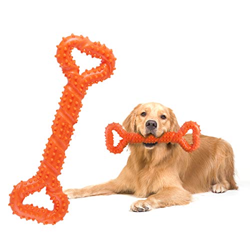 Nicoone Hundespielzeug,13 Inch Robustes Kauknochen Hund aus Hartgummi,Knochen geformt Kauspielzeug mit Konvexes Design,für kleine,mittelgroße und große Hunde von Nicoone