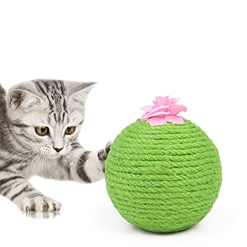 Nicoone Katze Spielzeug für Indoor Katzen Katze Scratcher Spielzeug Kaktus Tumbler Sisal Scratcher Ball mit Katzenminze Kätzchen Katze Kratzen Spielzeug von Nicoone