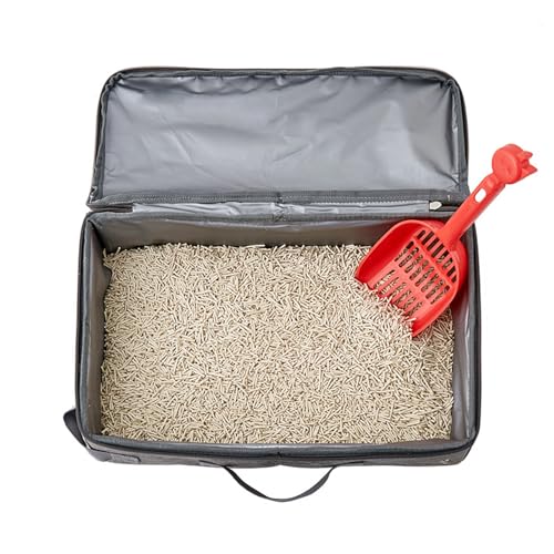 Katzenklo für Reisen Tragbare,Faltbar,Wasserdicht, Reise-Katzentoilette, Cat Litter Box, Auslaufsicher, leicht, für Auto Reisen Camping,Reisen, Outdoor, Camping, Zuhause von Nicoone