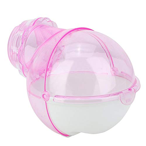 Nikou Hamster Badezimmer - 13cm Transparent Hamster Running Exercise Rad geruchsresistent Kleines Haustier Spielzeug Ratte Laufspielzeug(Rosa) von Nikou