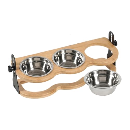 Erhöhter Hundefutternapf Stand | Futterset Mit Ständer Inkl. 3 Edelstahlschalen | Höhenverstellbarer Essteller Mit Neigungswinkel Inklusive 3 Edelstahl Platten Für Alle Größen Erhöhter Hundefutternapf Stand | Futterset Mit Ständer Inkl. 3 Edelstahlschalen | Höhenverstellbarer Essteller Mit Neigungswinkel Inklusive 3 Edelstahl Platten Für Alle Größen von Niktule