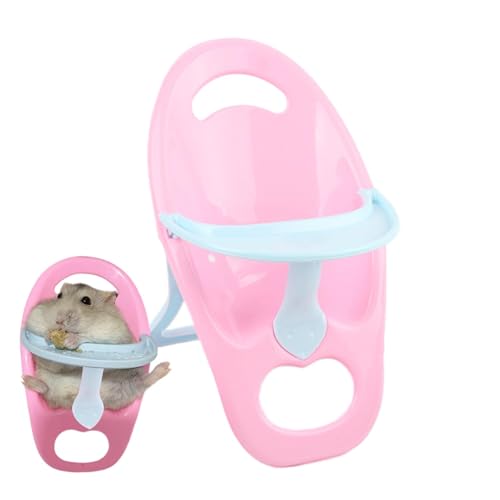 Hamster-Esszimmerstuhl, Zwerghamster-Stuhl - Mit Tablett Hamster Hochstuhl - Kleintier fressender Futtertisch für Igel-Mäuse-Lebensraum-Ornamente von Niktule