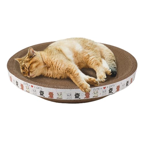 Katzen Kratz Boxbett,Katzen Kratzschale Katzenkratzer,kratzpappe für Katzen,Katzen karton,katzenbett,Ovales Kratzpad aus Wellpappe Katzenkratzpads zum Schleifen von Krallen,Trainingsspielzeug,Sofa von Niktule