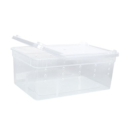 Nilioyul 10 teilige Reptilien Futterbox, transparent, hochfest, Insektenzubehör, stapelbar, Aufzuchtboxen, Krabbeltier Aufbewahrung, Weiß von Nilioyul