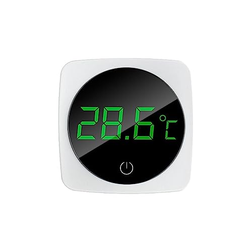 Nilioyul Aquarium Thermometer LED Digitalanzeige 0,1 ℃ Kabelloser Indoor Wassertemperaturmesser Celsius Präzise Kunststoffanzeige, Weiss von Nilioyul