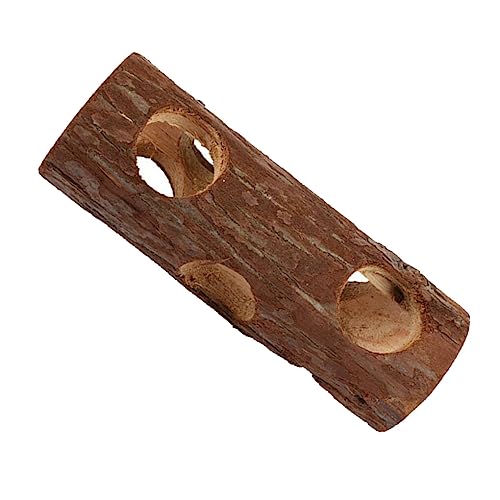 Nilioyul Hamster Tunnel Spielzeug Haushalt Tischplatte Tiere Rohr Requisiten Kleine Größe Kauen Spielzeug Interessante Holz Kleine Haustier Spielzeug, 15cm von Nilioyul