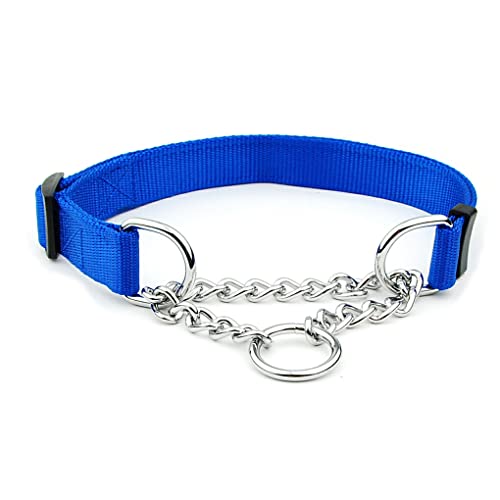 Nilioyul Haustier Halsband, tragbarer Ersatz, strapazierfähig, verstellbar, für den Außenbereich, Camping, Gehen, Spielen, Haustiere, Abschleppen, Halsbandzubehör, Nylonblau von Nilioyul