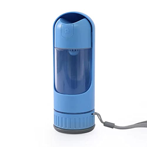 Nilioyul Haustier Wasserflasche mit Seil, tragbar, auslaufsicher, für Reisen, Getränkespender, Outdoor Wandern, Blau von Nilioyul